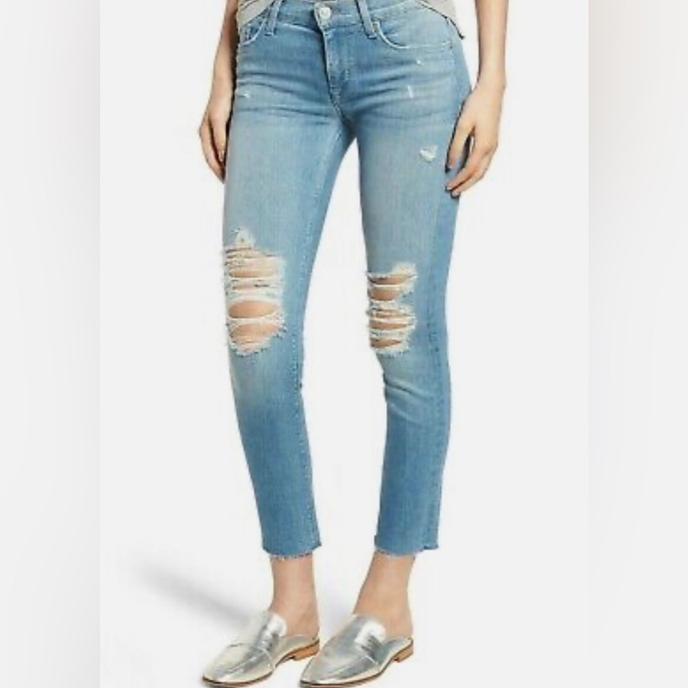 HUDSON TALLY SKINNY RAW HEM MID-RISE Size 28
